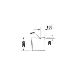 Duravit ME by Starck Halbsäule aus Keramik 300x170x300mm, Weiß Hochglanz, wandhäng.... DURAVIT-0858400000 4053424034850 (Abb. 1)