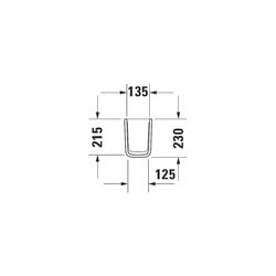 Duravit ME by Starck Halbsäule aus Keramik 280x165x280mm, Weiß Hochglanz, wandhänge... DURAVIT-0858410000 4021534988448 (Abb. 1)