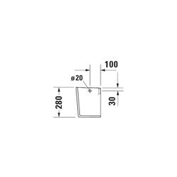 Duravit ME by Starck Halbsäule aus Keramik 280x165x280mm, Weiß Hochglanz, wandhänge... DURAVIT-0858410000 4021534988448 (Abb. 1)