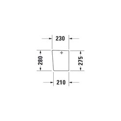 Duravit ME by Starck Halbsäule aus Keramik 280x165x280mm, Weiß Hochglanz, wandhänge... DURAVIT-0858410000 4021534988448 (Abb. 1)