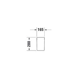 Duravit ME by Starck Halbsäule aus Keramik 280x165x280mm, Weiß Hochglanz, wandhänge... DURAVIT-0858410000 4021534988448 (Abb. 1)