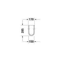 Duravit Starck 3 Halbsäule aus Keramik 315x170x320mm, Weiß Hochglanz, wandhäng., fü... DURAVIT-0865150000 4021534222993 (Abb. 1)