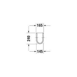 Duravit Starck 3 Halbsäule aus Keramik 275x165x280mm, Weiß Hochglanz, unter Waschti... DURAVIT-0865170000 4021534223174 (Abb. 1)