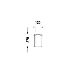 Duravit Starck 3 Halbsäule aus Keramik 275x165x280mm, Weiß Hochglanz, unter Waschti... DURAVIT-0865170000 4021534223174 (Abb. 1)