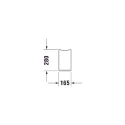 Duravit Starck 3 Halbsäule aus Keramik 275x165x280mm, Weiß Hochglanz, unter Waschti... DURAVIT-0865170000 4021534223174 (Abb. 1)