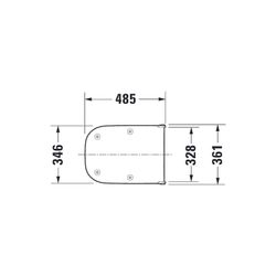 Duravit D-Code WC-Sitz Weiß Hochglanz 490x43x361mm mit Absenkautomatik, Sitzgarnitu... DURAVIT-0060390000 4021534822544 (Abb. 1)
