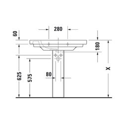 Duravit D-Code Waschtisch 485x850x180mm, Weiß Hochglanz, Rechteckig, 1 Waschplatz/... DURAVIT-03428500002 4021534458545 (Abb. 1)