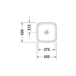 Duravit DuraStyle Aufsatzbecken 430mm, Weiß Hochglanz, Quadratisch, ohne Überlauf u... DURAVIT-0349430000 4021534850684 (Abb. 1)
