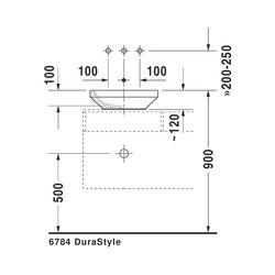 Duravit DuraStyle Aufsatzbecken 430mm, Weiß Hochglanz, Quadratisch, ohne Überlauf u... DURAVIT-0349430000 4021534850684 (Abb. 1)