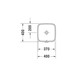 Duravit DuraStyle Einbauwaschtisch 400x400x150mm, Weiß Hochglanz, WonderGliss, ohn... DURAVIT-03733700001 4021534850660 (Abb. 1)
