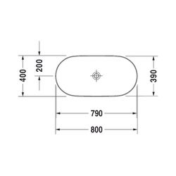 Duravit Luv Aufsatzbecken 800mm, Weiß Hochglanz, DuraCeram, Oval, ohne Überlauf und... DURAVIT-0379800000 4053424460512 (Abb. 1)