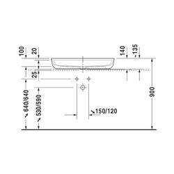 Duravit Luv Aufsatzbecken 800mm, Weiß Hochglanz, DuraCeram, Oval, mit HLB ohne Über... DURAVIT-0380800000 4053424460499 (Abb. 1)