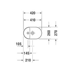 Duravit Luv Aufsatzbecken 420mm, Weiß Hochglanz, DuraCeram, Oval, mit HLB, ohne Übe... DURAVIT-0381420000 4053424177182 (Abb. 1)