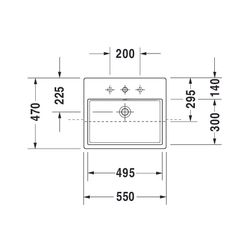 Duravit Vero Air Halbeinbauwaschtisch 470x550x165mm, Weiß Hochglanz, 1 HL, mit Über... DURAVIT-0382550000 4053424180557 (Abb. 1)