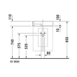 Duravit Starck 1 Aufsatzbecken 470mm, Weiß Hochglanz, WonderGliss, Rechteckig, ohn... DURAVIT-03874700281 4021534593956 (Abb. 1)
