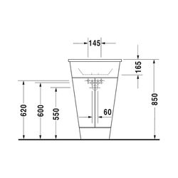 Duravit Starck 1 Einbauwaschtisch 580x580x165mm, Weiß Hochglanz, mit Überlauf, HLB,... DURAVIT-0406580000 4021534080272 (Abb. 1)
