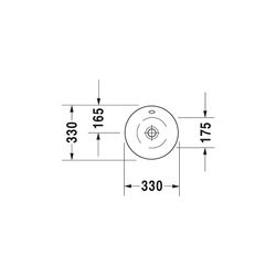 Duravit Starck 1 Aufsatzbecken 330mm, Weiß Hochglanz, WonderGliss, rund, ohne HLB,... DURAVIT-04083300001 4021534183911 (Abb. 1)