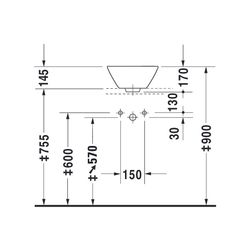Duravit Starck 1 Aufsatzbecken 330mm, Weiß Hochglanz, WonderGliss, rund, ohne HLB,... DURAVIT-04083300001 4021534183911 (Abb. 1)