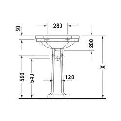 Duravit Serie 1930 Waschtisch 410x600x200mm wandh. Weiß Hochglanz, Oktogonal, Wond... DURAVIT-04386000001 4021534186509 (Abb. 1)