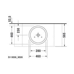 Duravit Starck 1 Aufsatzbecken 460mm, Weiß Hochglanz, rund, ohne Überlauf und HLB, ... DURAVIT-0445460000 4021534216817 (Abb. 1)
