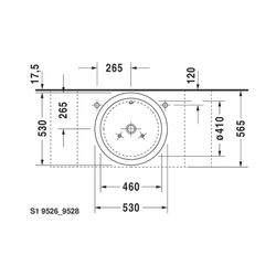 Duravit Starck 1 Aufsatzbecken 530mm, Weiß Hochglanz, WonderGliss, rund, ohne HLB ... DURAVIT-04475300001 4021534217401 (Abb. 1)