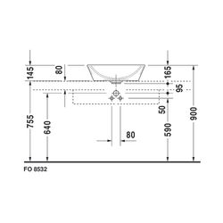 Duravit Starck 1 Aufsatzbecken 530mm, Weiß Hochglanz, WonderGliss, rund, ohne HLB ... DURAVIT-04475300001 4021534217401 (Abb. 1)