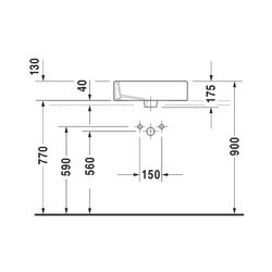 Duravit Vero Aufsatzbecken 500mm, Weiß Hochglanz, WonderGliss, Rechteckig, mit HLB... DURAVIT-04525000001 4021534434174 (Abb. 1)