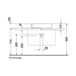 Duravit Vero Aufsatzbecken 595mm, Weiß Hochglanz, Rechteckig, mit HLB, mit Überlauf... DURAVIT-0452600000 4021534346279 (Abb. 1)