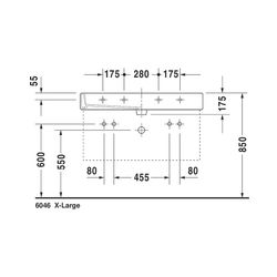 Duravit Vero Waschtisch 470x1000x175mm wandhäng., Weiß Hochglanz, Rechteckig, 2 WP ... DURAVIT-0454100026 4021534285769 (Abb. 1)