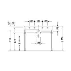 Duravit Vero Waschtisch 470x1000x175mm wandhäng., Weiß Hochglanz, Rechteckig, 2 WP ... DURAVIT-0454100026 4021534285769 (Abb. 1)