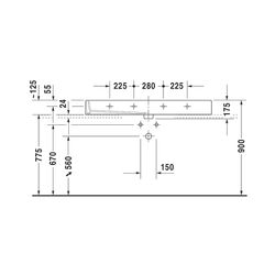 Duravit Vero Waschtisch 470x1200x175mm mit HLB Aufsatz, Weiß Hochglanz, Rechteckig,... DURAVIT-0454120026 4021534582912 (Abb. 1)