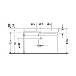 Duravit Vero Waschtisch 470x1200x175mm mit HLB Aufsatz, Weiß Hochglanz, Rechteckig,... DURAVIT-0454120026 4021534582912 (Abb. 1)