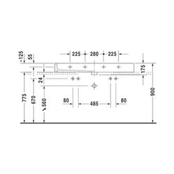 Duravit Vero Waschtisch 470x1200x175mm mit HLB Aufsatz, Weiß Hochglanz, Rechteckig,... DURAVIT-0454120026 4021534582912 (Abb. 1)