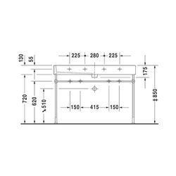 Duravit Vero Waschtisch 470x1200x175mm mit HLB Aufsatz, Weiß Hochglanz, Rechteckig,... DURAVIT-0454120026 4021534582912 (Abb. 1)
