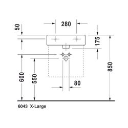 Duravit Vero Waschtisch 470x500x175mm wandhäng., Weiß Hochglanz, Rechteckig, 1 WP m... DURAVIT-0454500000 4021534269301 (Abb. 1)