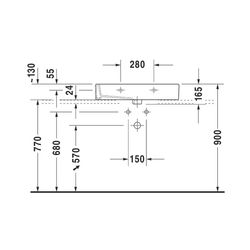 Duravit Vero Waschtisch 470x700x165mm wandhäng., Weiß Hochglanz, Rechteckig, 1 WP m... DURAVIT-0454700027 4021534693694 (Abb. 1)