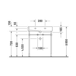 Duravit Vero Waschtisch 470x700x165mm wandhäng., Weiß Hochglanz, Rechteckig, 1 WP m... DURAVIT-0454700027 4021534693694 (Abb. 1)