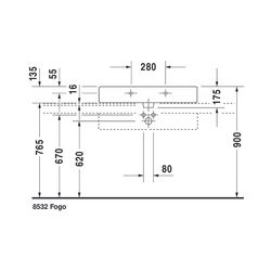 Duravit Vero Waschtisch 470x800x175mm wandhäng., Weiß Hochglanz, Rechteckig, 1 WP m... DURAVIT-0454800000 4021534269400 (Abb. 1)