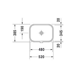 Duravit Happy D.2 Einbauwaschtisch 385x520x170mm, Weiß Hochglanz, WonderGliss, ohn... DURAVIT-04574800001 4021534286094 (Abb. 1)