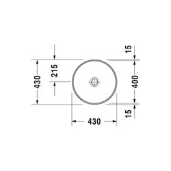 Duravit Architec Einbauwaschtisch 430x430x150mm, Weiß Hochglanz, ohne HLB/Überlauf,... DURAVIT-0463400000 4021534085925 (Abb. 1)