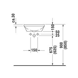 Duravit Architec Einbauwaschtisch 430x430x150mm, Weiß Hochglanz, ohne HLB/Überlauf,... DURAVIT-0463400000 4021534085925 (Abb. 1)