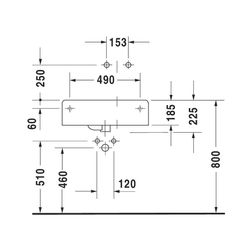 Duravit Design Classics Waschtisch 460x615x225mm wandhäng., R, Weiß Hochglanz, Rech... DURAVIT-0685600011 4021534217326 (Abb. 1)