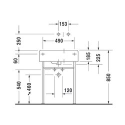 Duravit Design Classics Waschtisch 460x615x225mm wandhäng., R, Weiß Hochglanz, Rech... DURAVIT-0685600011 4021534217326 (Abb. 1)