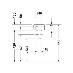 Duravit Vero Handwaschbecken 450x250x145mm, Weiß Hochglanz, Rechteckig,1 Waschplatz... DURAVIT-0702250000 4021534317378 (Abb. 1)