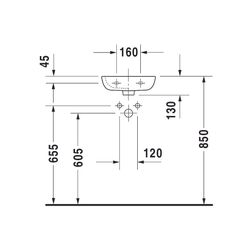 Duravit D-Code Handwaschbecken 270x360x130mm, Weiß Hochglanz, Rechteckig, 1 Waschpl... DURAVIT-0705360009 4021534687648 (Abb. 1)