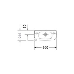 Duravit D-Code Handwaschbecken 220x500x135mm, Weiß Hochglanz, Rechteckig, 1 Waschpl... DURAVIT-0706500009 4021534346378 (Abb. 1)