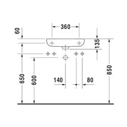 Duravit D-Code Handwaschbecken 220x500x135mm, Weiß Hochglanz, Rechteckig, 1 Waschpl... DURAVIT-0706500009 4021534346378 (Abb. 1)