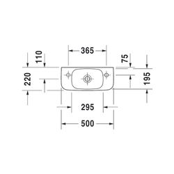 Duravit DuraStyle Handwaschbecken 220x500x120mm Weiß HG WonderGliss, Rechteckig, 1... DURAVIT-07135000081 4021534875717 (Abb. 1)