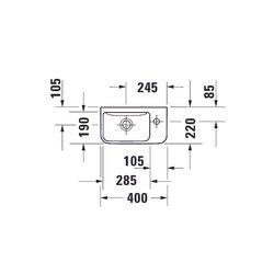 Duravit ME by Starck Handwaschbecken 220x400x135mm Weiß Hochglanz, WonderGliss, Re... DURAVIT-07174000001 4053424514918 (Abb. 1)