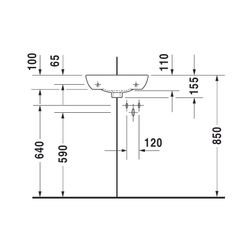 Duravit ME by Starck Eck-Handwaschbecken 380x435x155mm, Weiß SM, WonderGliss, Halb... DURAVIT-07224332001 4053424892535 (Abb. 1)